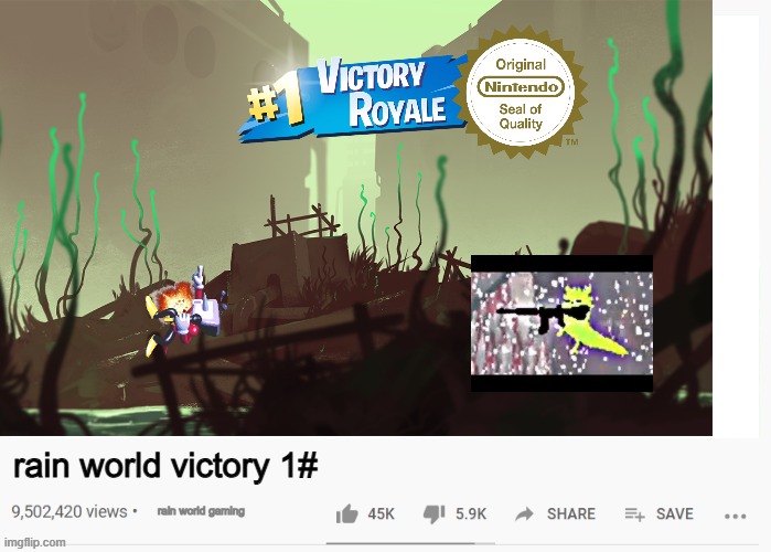 rain world  victory royal #1 | rain world victory 1#; rain world gaming | image tagged in youtube video template,rain world | made w/ Imgflip meme maker
