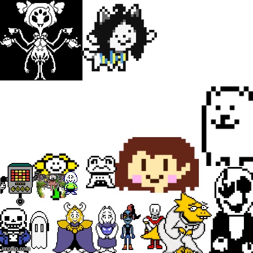 UT characters ver.1 | image tagged in memes,blank transparent square | made w/ Imgflip meme maker