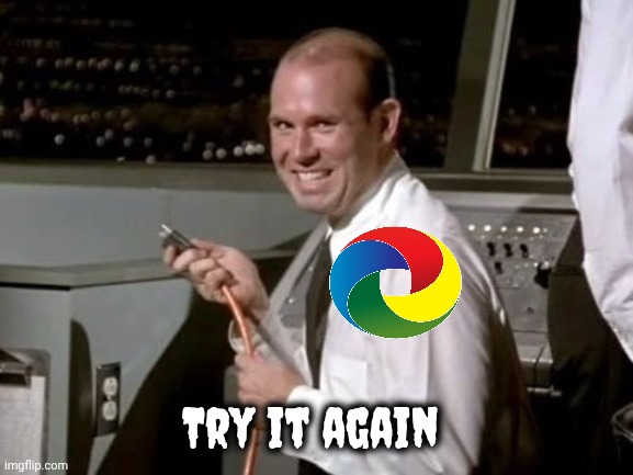 Airplane!  Johnny unplugging | Try it again | image tagged in airplane johnny unplugging | made w/ Imgflip meme maker