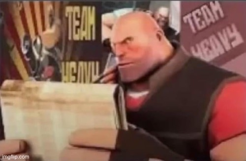 tf2 heavy reading Blank Meme Template