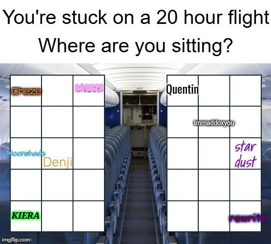 Furthest Away from the Cockpit, by a Window | KIERA | image tagged in where would you sit,repost,sorry quentin | made w/ Imgflip meme maker