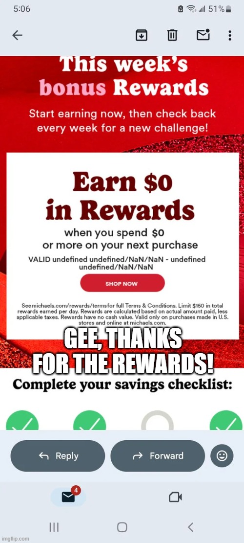 No Bonus for You | GEE, THANKS FOR THE REWARDS! | image tagged in you had one job | made w/ Imgflip meme maker