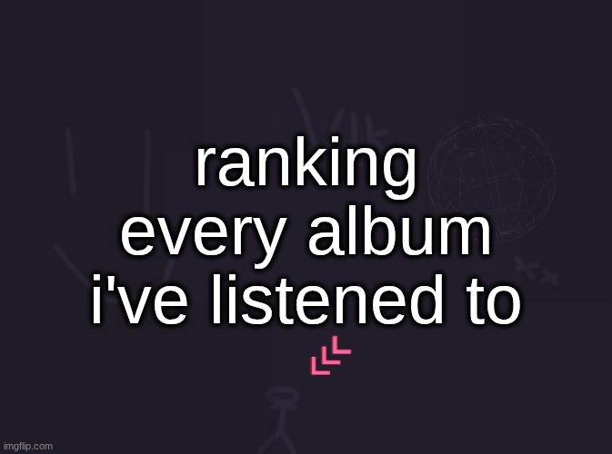 everything after 104 is good | ranking every album i've listened to | image tagged in vik's image | made w/ Imgflip meme maker