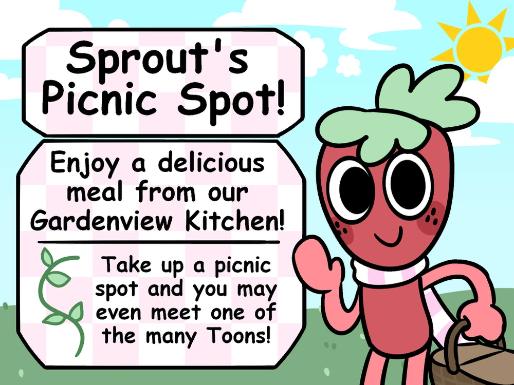 Sprout's Picnic Spot Blank Meme Template
