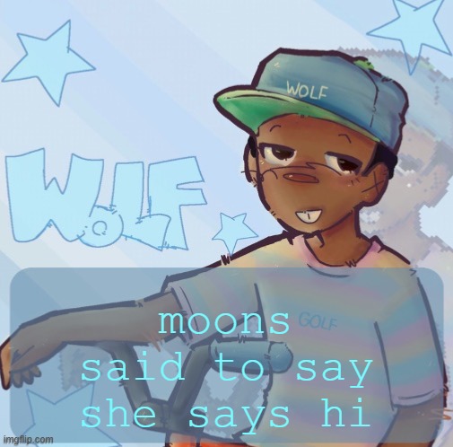 Foxed Wolf Temp 3 | moons said to say she says hi | image tagged in foxed wolf temp 3 | made w/ Imgflip meme maker