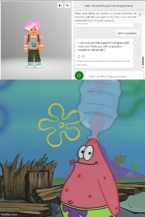 Patrick head stuck in bottle dumb | image tagged in patrick head stuck in bottle dumb | made w/ Imgflip meme maker