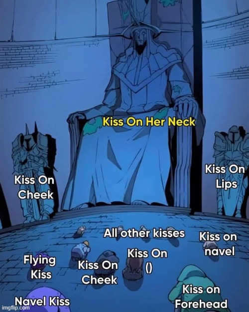 Kiss on her neck> | image tagged in memes,funny,kiss,relatable memes,so true | made w/ Imgflip meme maker