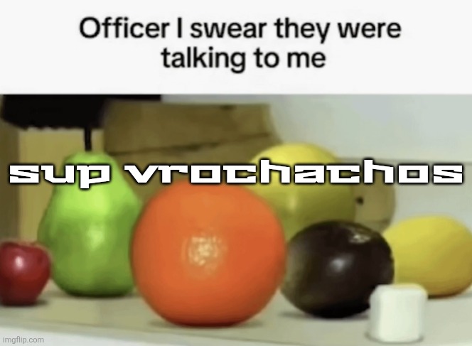 Officer I swear they were talking to me | sup vrochachos | image tagged in officer i swear they were talking to me | made w/ Imgflip meme maker