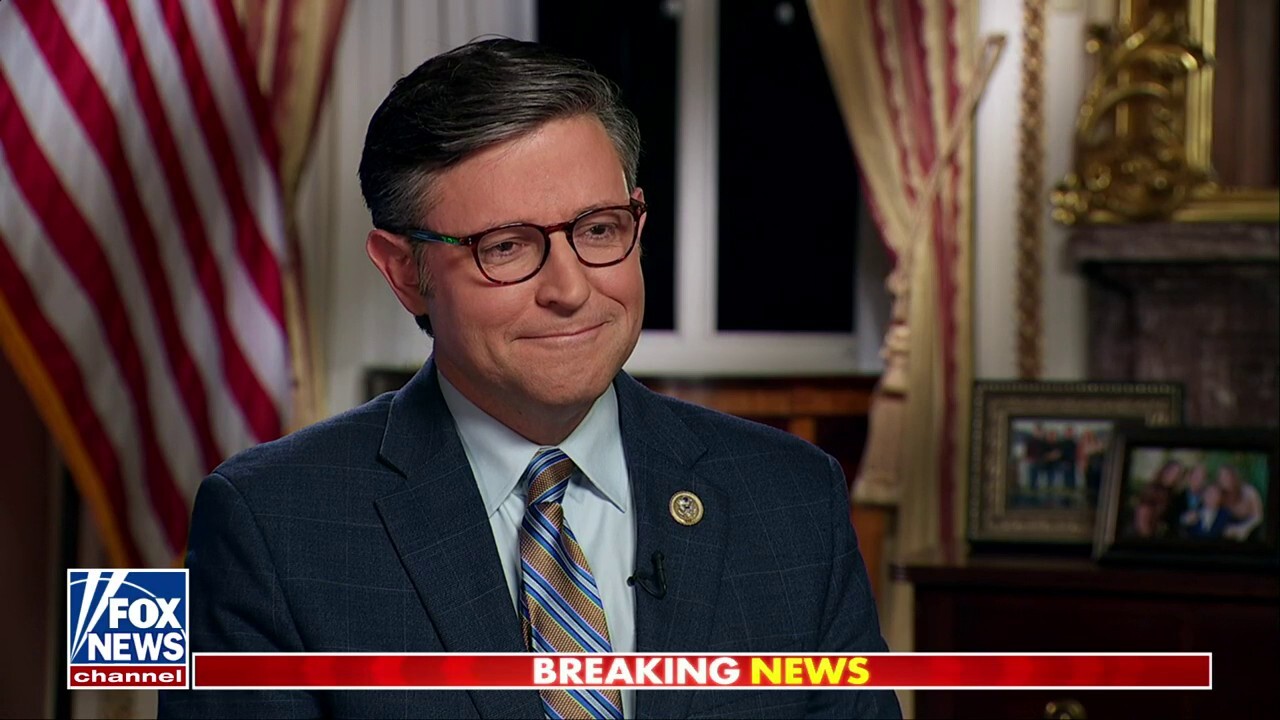 Lying Mike Johnson on Fox News Blank Meme Template