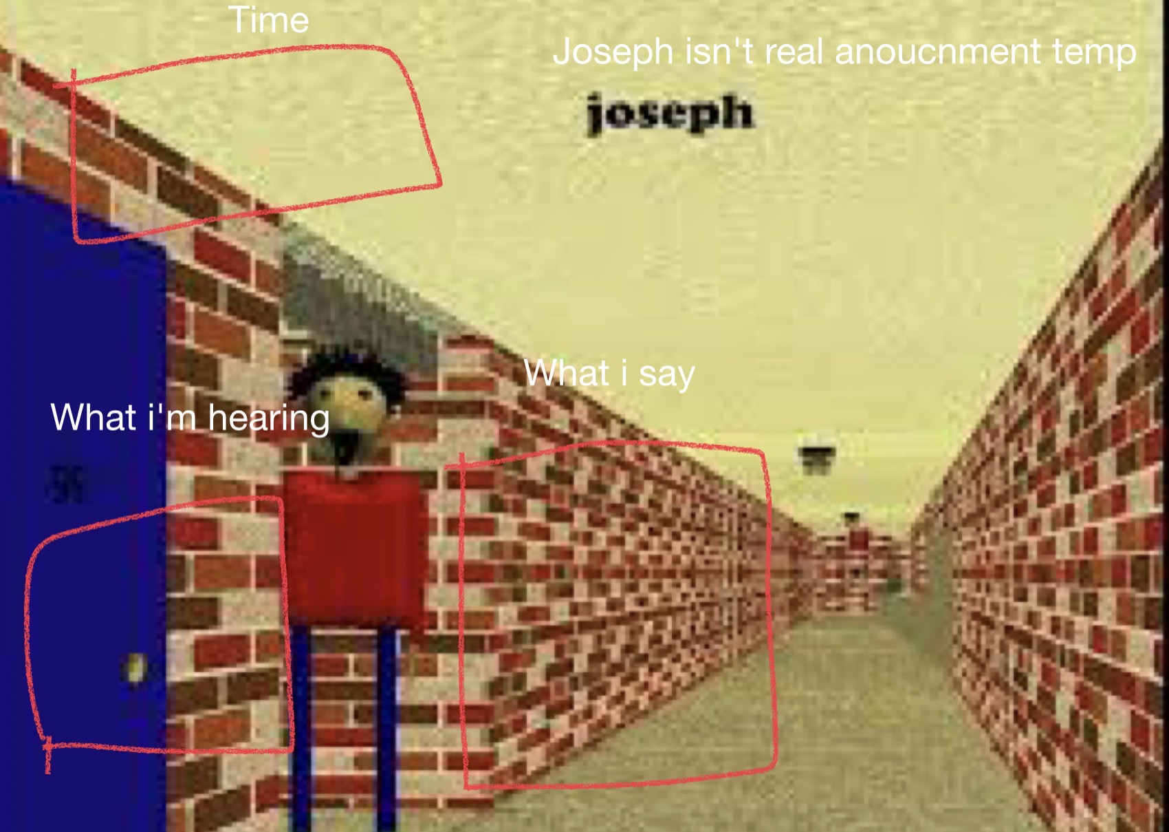 High Quality Joseph isn't real anucemnt templete Blank Meme Template