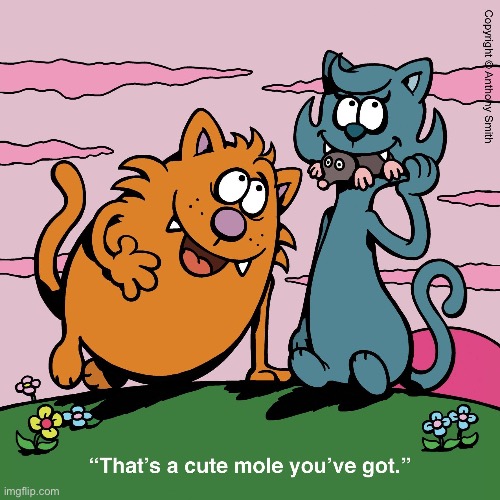 Learn to Speak Cat | image tagged in cats,comics,learn to speak cat,cute mole,romance | made w/ Imgflip meme maker