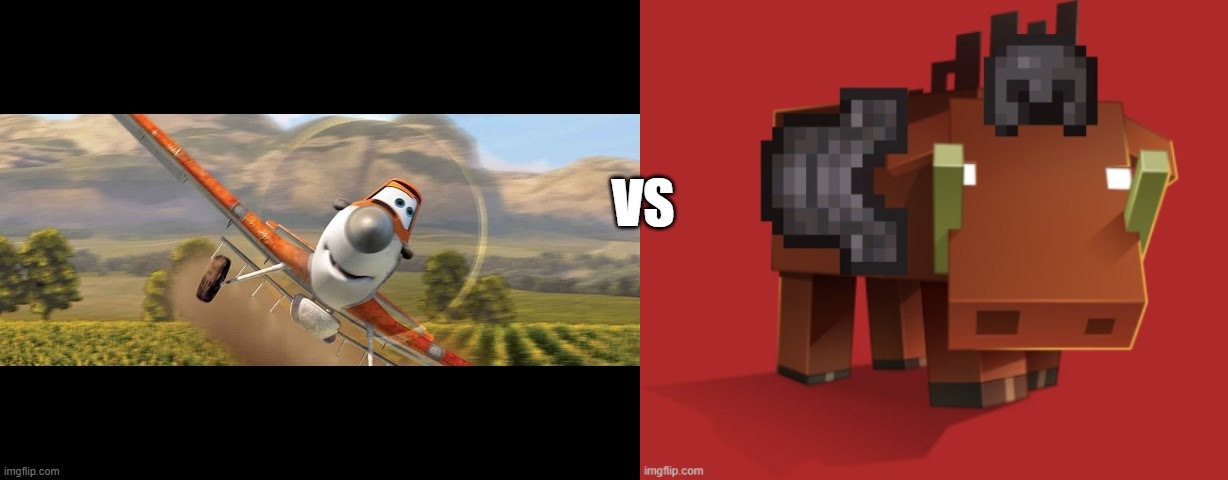 VS | image tagged in garbage,netherite hoglin | made w/ Imgflip meme maker