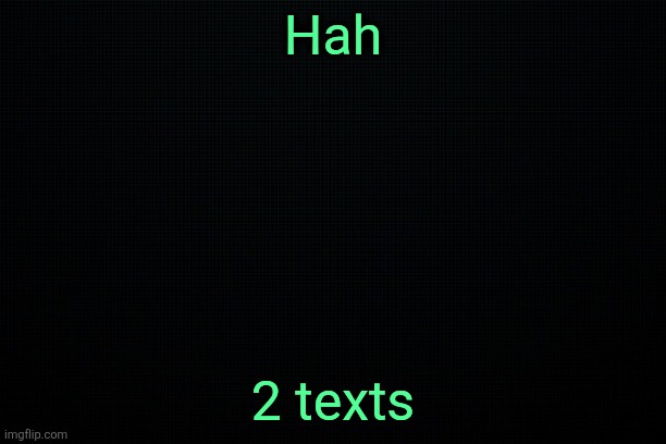 The Black | Hah; 2 texts | image tagged in the black | made w/ Imgflip meme maker