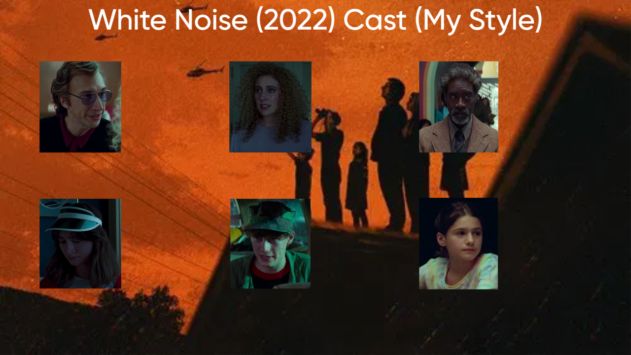 White Noise (2022) Cast (My Style) Blank Meme Template
