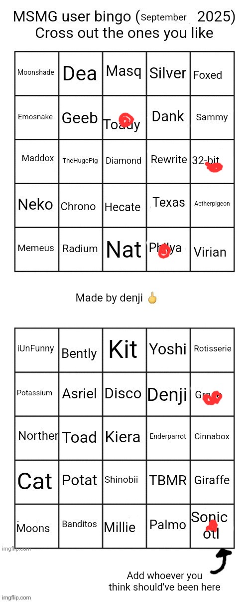 MSMG user bingo (September 2025) cross the one you like | Sonic 
otl | image tagged in msmg user bingo september 2025 cross the one you like | made w/ Imgflip meme maker