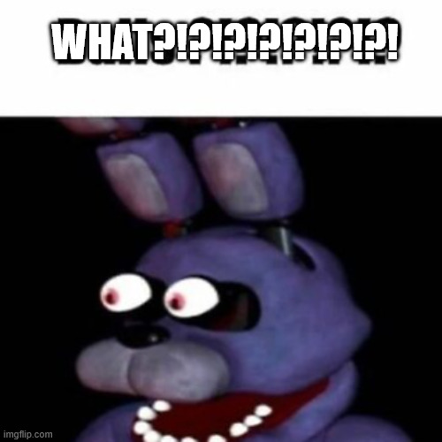 MY OWN BALLS MEME | WHAT?!?!?!?!?!?!?! | image tagged in fnaf bonnie balls | made w/ Imgflip meme maker