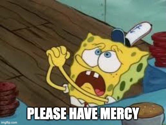 PLEASE HAVE MERCY | image tagged in begging bob fix euw | made w/ Imgflip meme maker