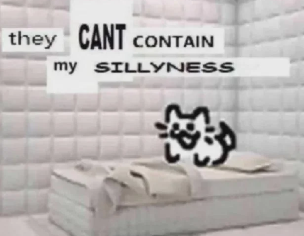 They can't contain my sillyness Blank Meme Template