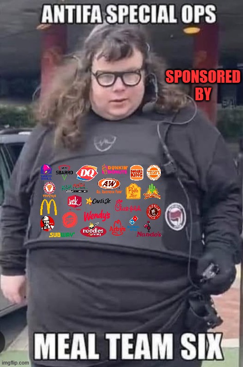 Ba ba ...ba ..da American Viking nod for orig.  template She needed a few sponsors | SPONSORED BY | made w/ Imgflip meme maker