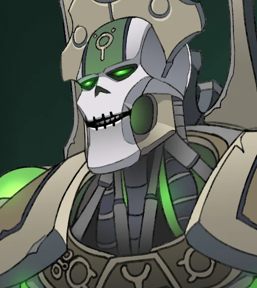 Chad necron Blank Meme Template