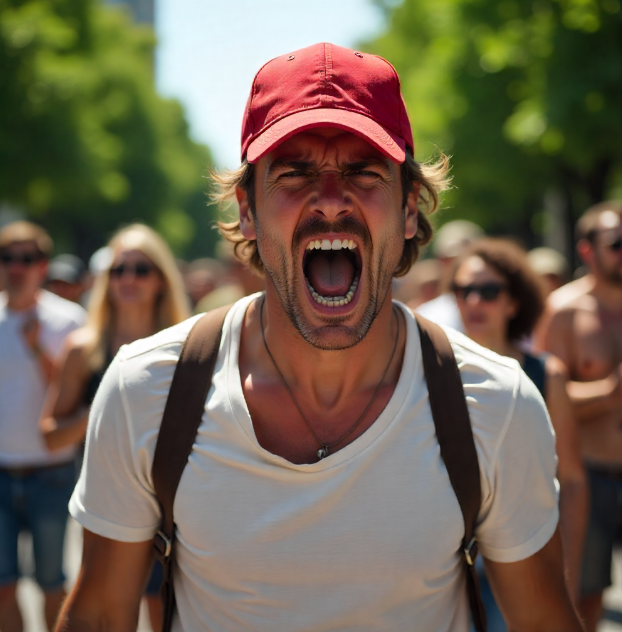 red hat rage maga maggot Blank Meme Template