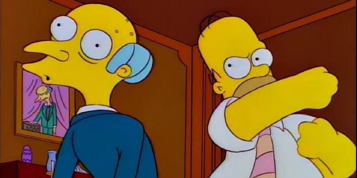 Homer Punches Mr. Burns Blank Meme Template