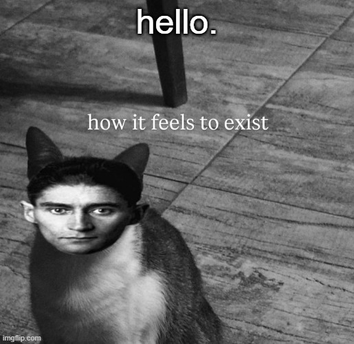 ts so kafkaesque | hello. | image tagged in ts so kafkaesque | made w/ Imgflip meme maker