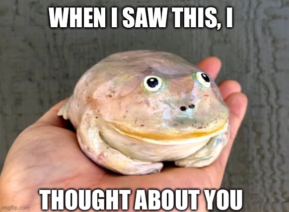 My bestie | WHEN I SAW THIS, I; THOUGHT ABOUT YOU | image tagged in friends,frog | made w/ Imgflip meme maker