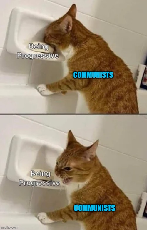 Communists hate the thought of progression (fixed a meme from r/communismmemes) | COMMUNISTS; COMMUNISTS | image tagged in communism,fixed,reddit | made w/ Imgflip meme maker