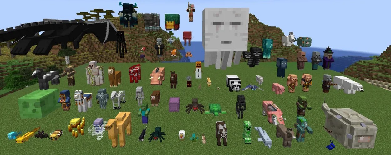 Every Minecraft Mob Blank Meme Template