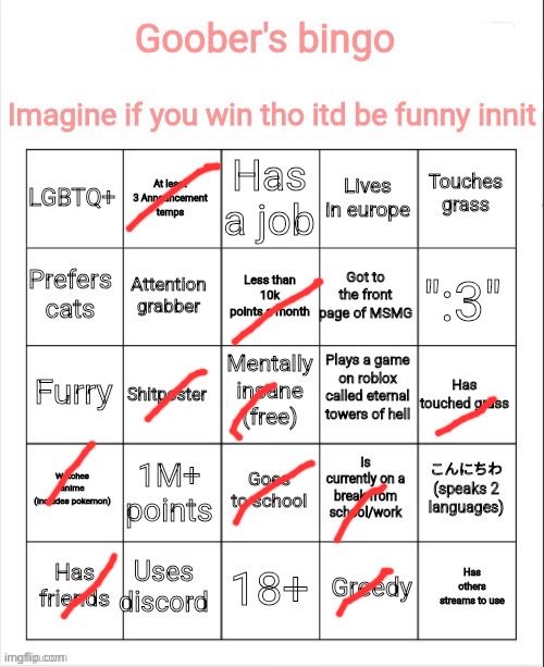 so close yet so far | image tagged in my bingo | made w/ Imgflip meme maker