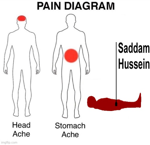 Pain Diagram | image tagged in pain diagram | made w/ Imgflip meme maker