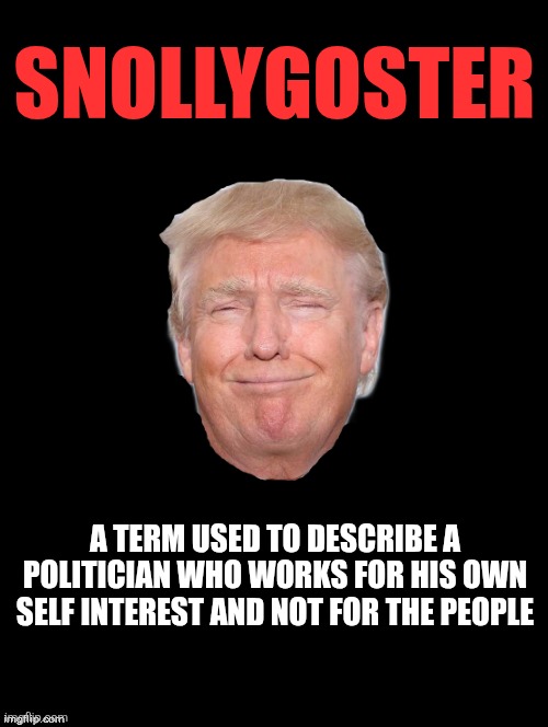 When the fed gets replaced by crypto coins | SNOLLYGOSTER; A TERM USED TO DESCRIBE A POLITICIAN WHO WORKS FOR HIS OWN SELF INTEREST AND NOT FOR THE PEOPLE | image tagged in smug trump | made w/ Imgflip meme maker