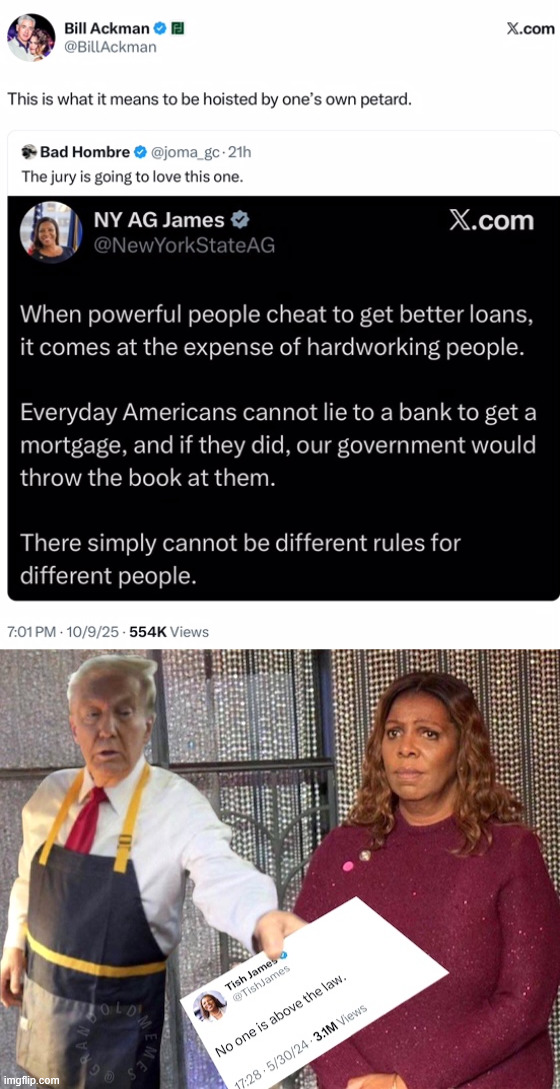 No one is above the law... | image tagged in letitia james,quotes,come back to bite her | made w/ Imgflip meme maker