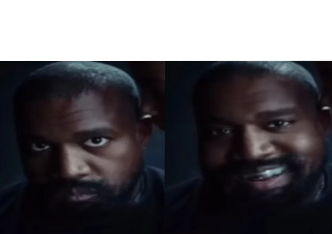 kanye talking smile Blank Meme Template
