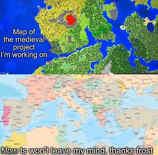 Thanks to the watermark as well | Now ts won’t leave my mind, thanks frost | made w/ Imgflip meme maker