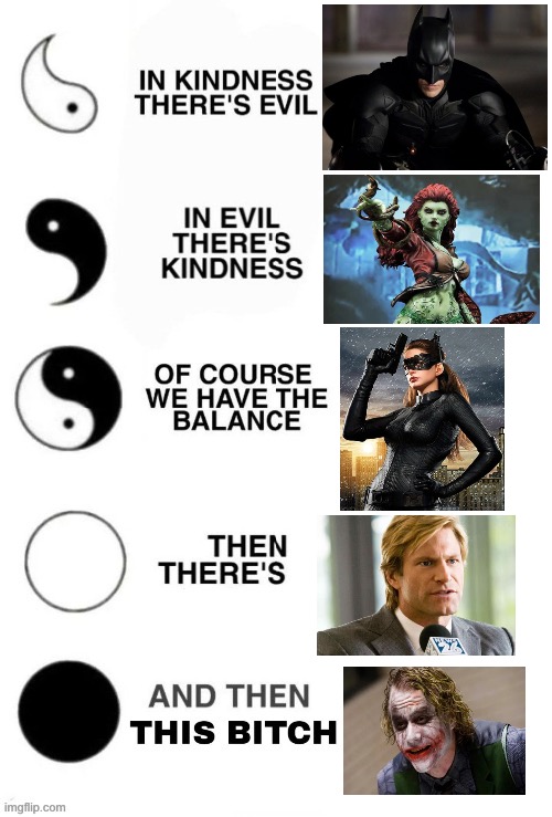Batman in kindness there’s evil meme | image tagged in in kindness there's evil | made w/ Imgflip meme maker