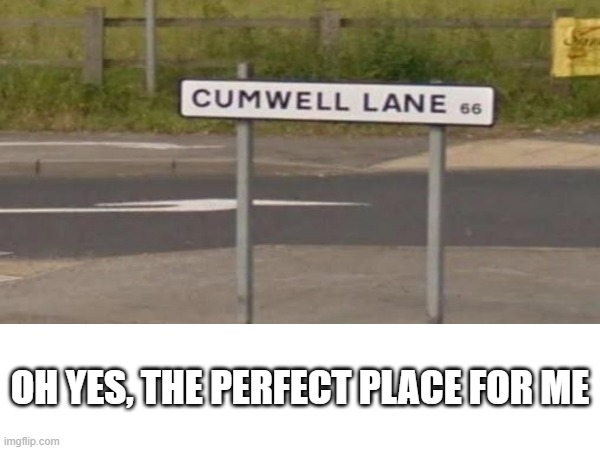 Gooner's paradise | OH YES, THE PERFECT PLACE FOR ME | image tagged in funny memes,funny street signs,shitpost,random tag i decided to put | made w/ Imgflip meme maker