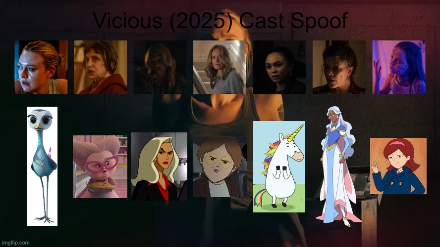 Credit to Waldness Topic International for this used | image tagged in meme,memes,spoof cast,vicious,characters,roles | made w/ Imgflip meme maker