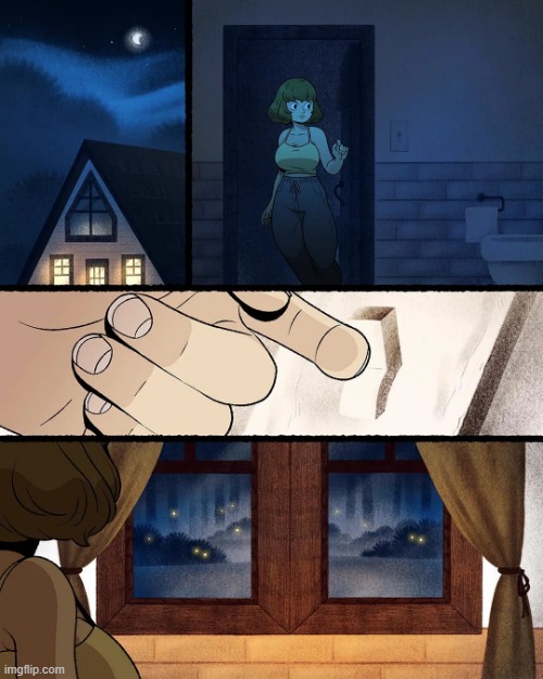 image tagged in night,bathroom,window,light,lights,garden | made w/ Imgflip meme maker
