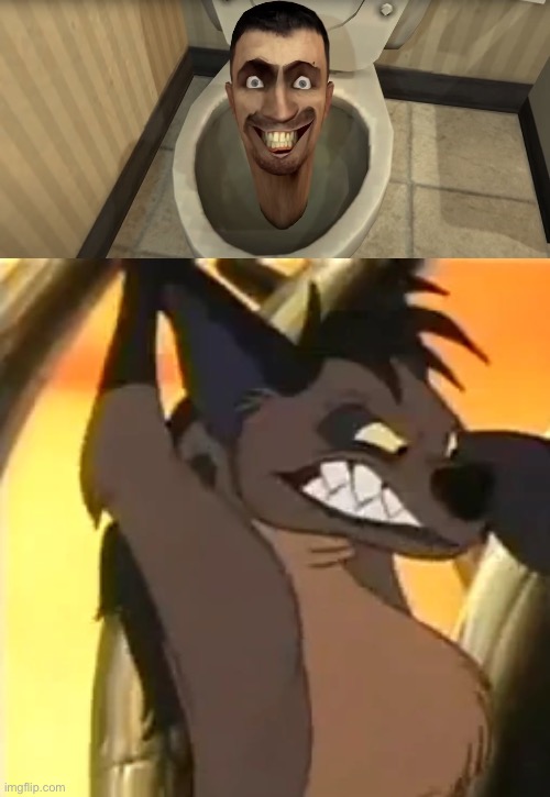 Shenzi SMASHES Skibidi Toilet | image tagged in skibidi toilet sucks | made w/ Imgflip meme maker