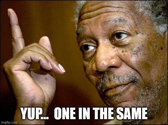 This Morgan Freeman | YUP...  ONE IN THE SAME | image tagged in this morgan freeman | made w/ Imgflip meme maker