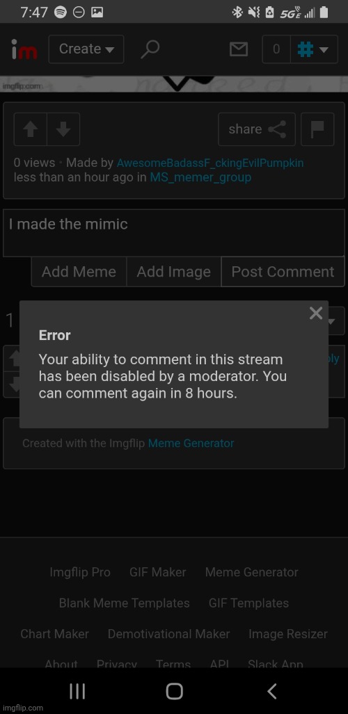 All because of the goon to sleep comment btw | made w/ Imgflip meme maker