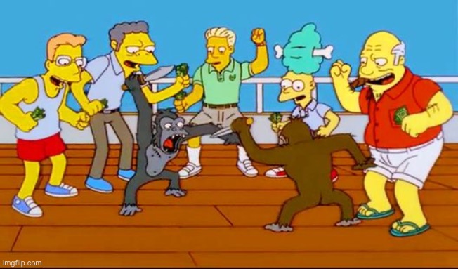 Monkey Knife fight | image tagged in monkey knife fight | made w/ Imgflip meme maker