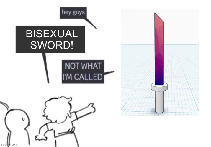 Mistaken Pokédentity | BISEXUAL SWORD! | image tagged in mistaken pok dentity | made w/ Imgflip meme maker