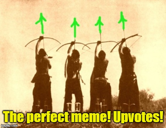 Native upvotes | The perfect meme! Upvotes! | image tagged in native upvotes | made w/ Imgflip meme maker