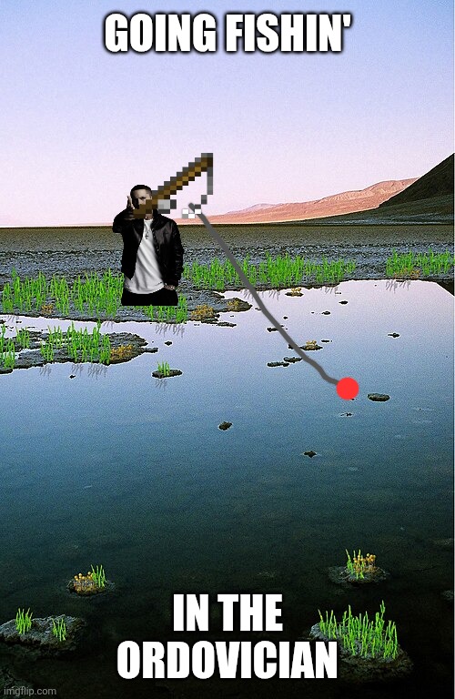 GOING FISHIN'; IN THE ORDOVICIAN | image tagged in skibidi toilet | made w/ Imgflip meme maker