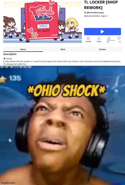 Did they just make a Roblox version of a porn game | image tagged in ohio shock | made w/ Imgflip meme maker