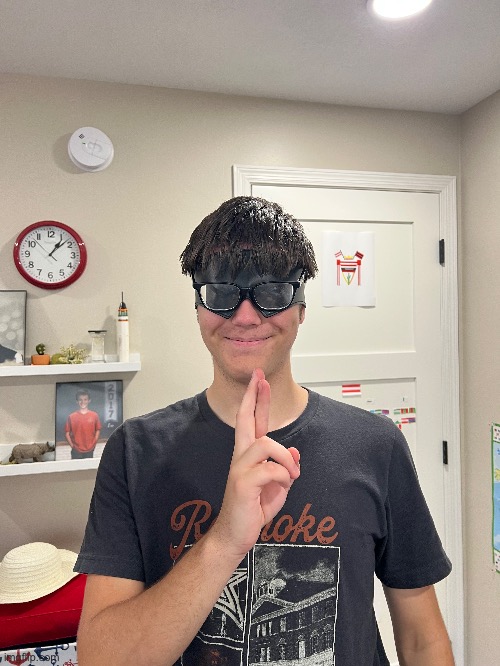 I was wondering how I’d look with a Gojo blindfold with my glasses on top | made w/ Imgflip meme maker