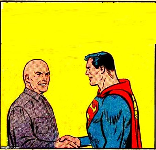 Lex Luthor and Superman Blank Meme Template